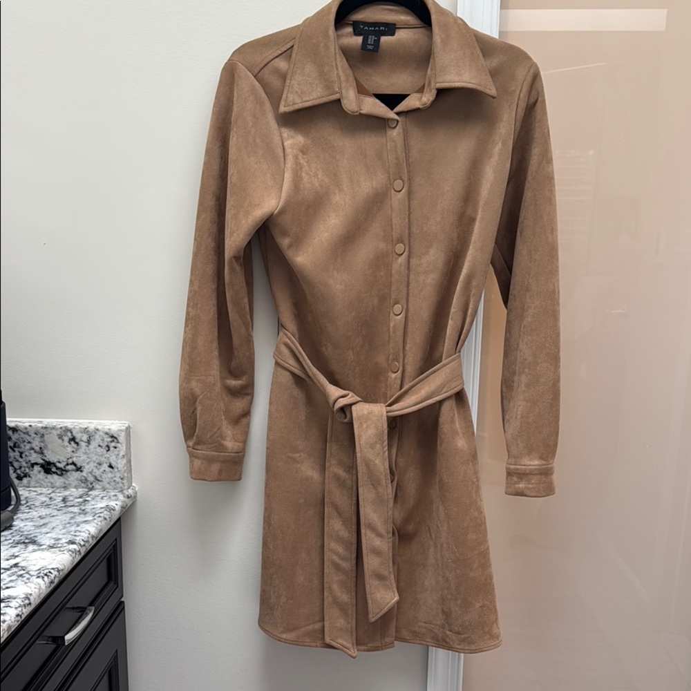 Talbots Shiny Camel-Tan Blouse Top